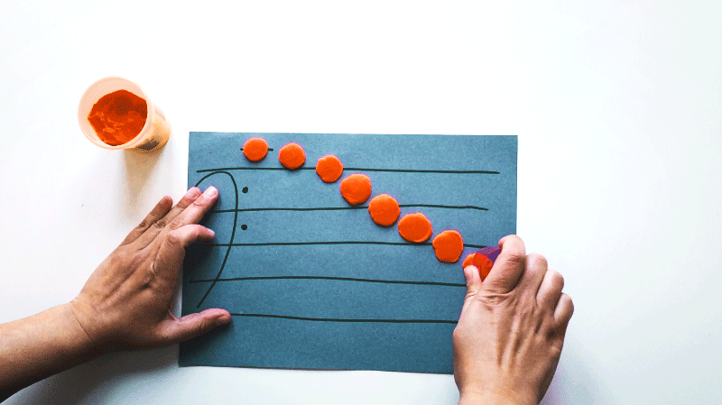 How to Form a C Major Scale with Play-Doh in Bass Clef