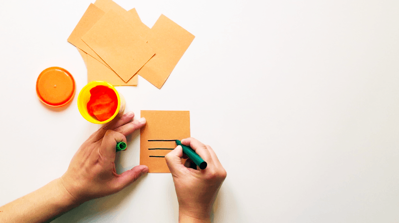 How to Make Notes Flashcards using Play-Doh