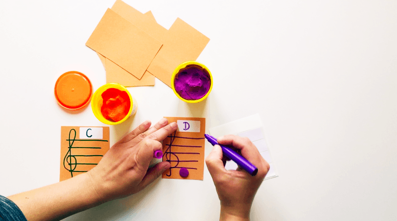 How to Make Notes Flashcards using Play-Doh