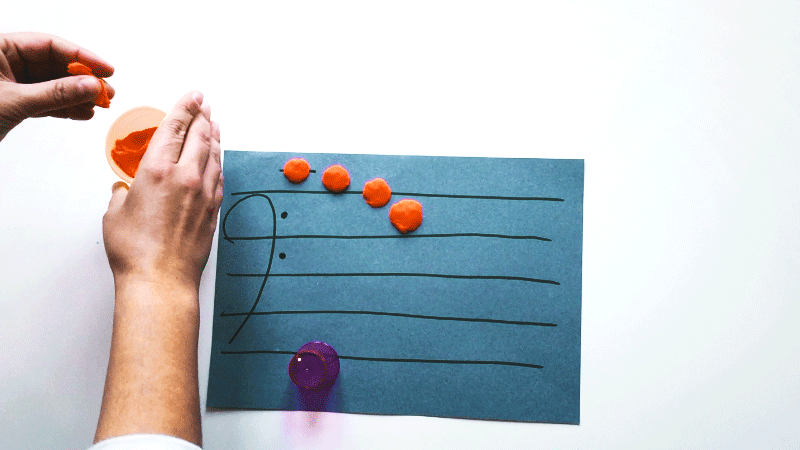 How to Form a C Major Scale with Play-Doh in Bass Clef